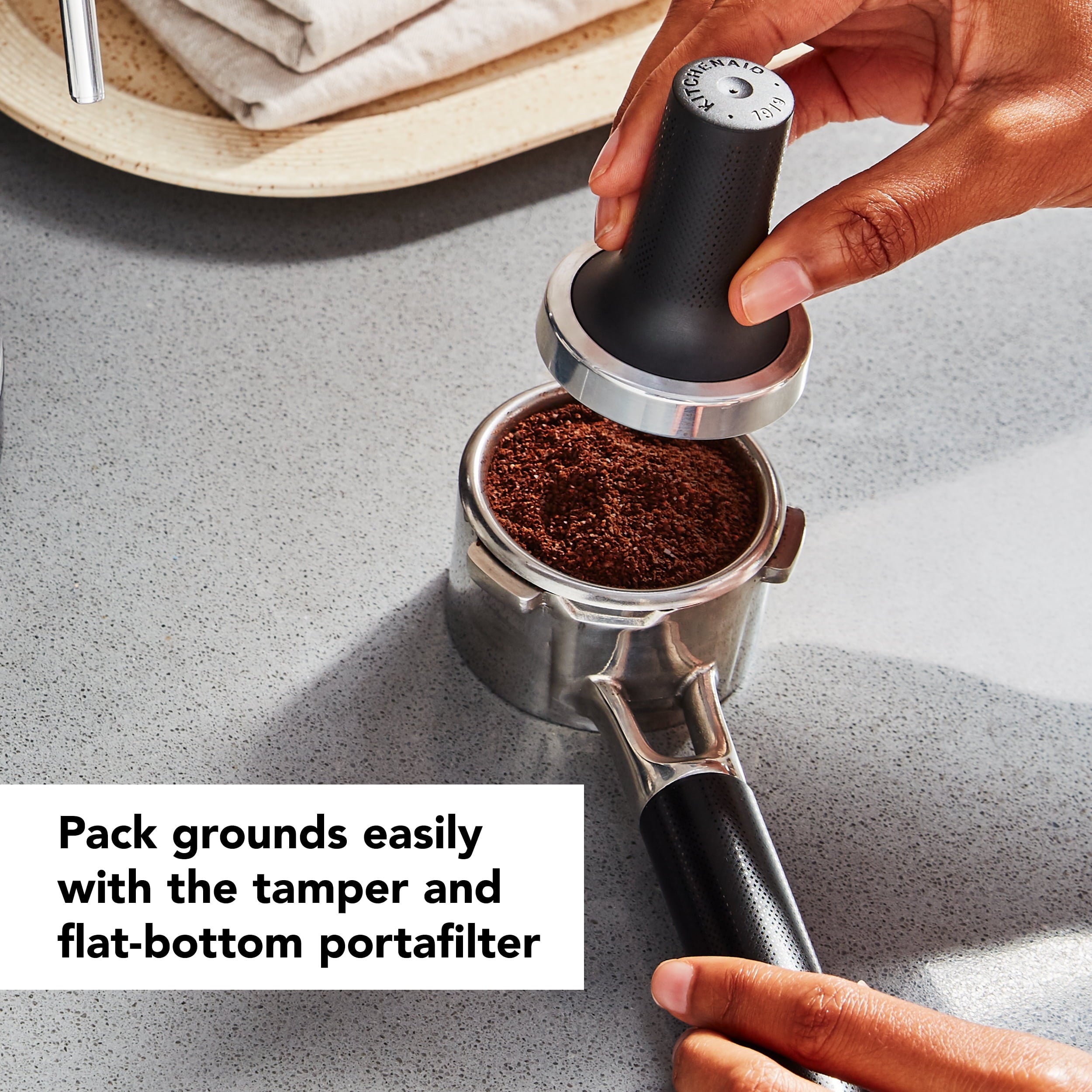 KitchenAid Metal Semi-Automatic Espresso Machine, Brushed Stainless Steel, KES6503