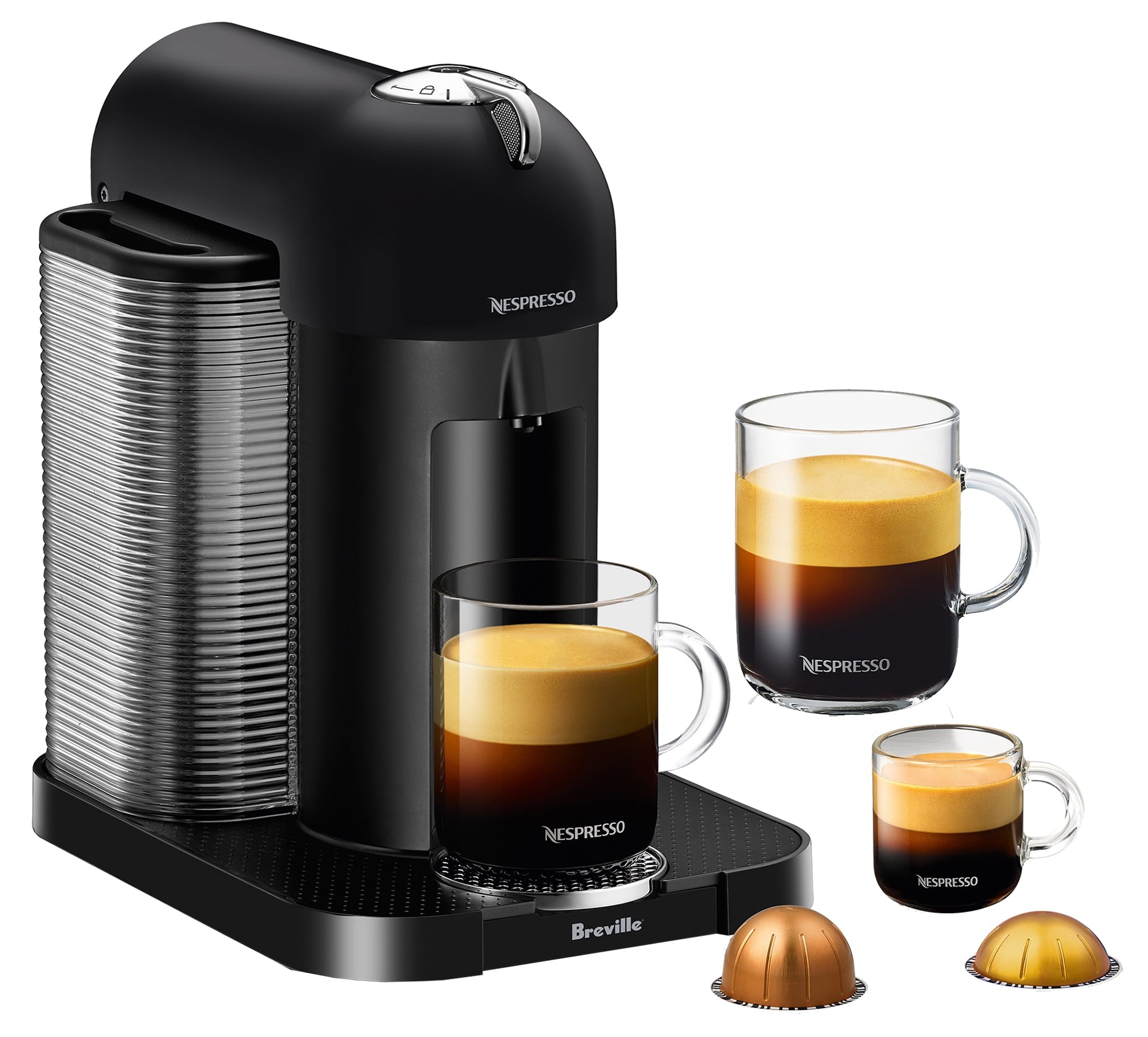 Nespresso Vertuo Coffee & Espresso Single-Serve Machine in Black, BNV220BLK1BUC1