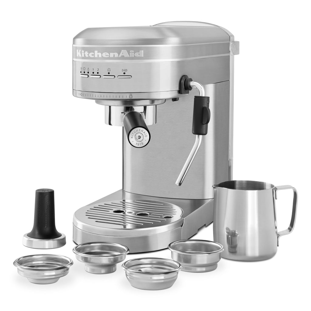 KitchenAid Metal Semi-Automatic Espresso Machine, Brushed Stainless Steel, KES6503