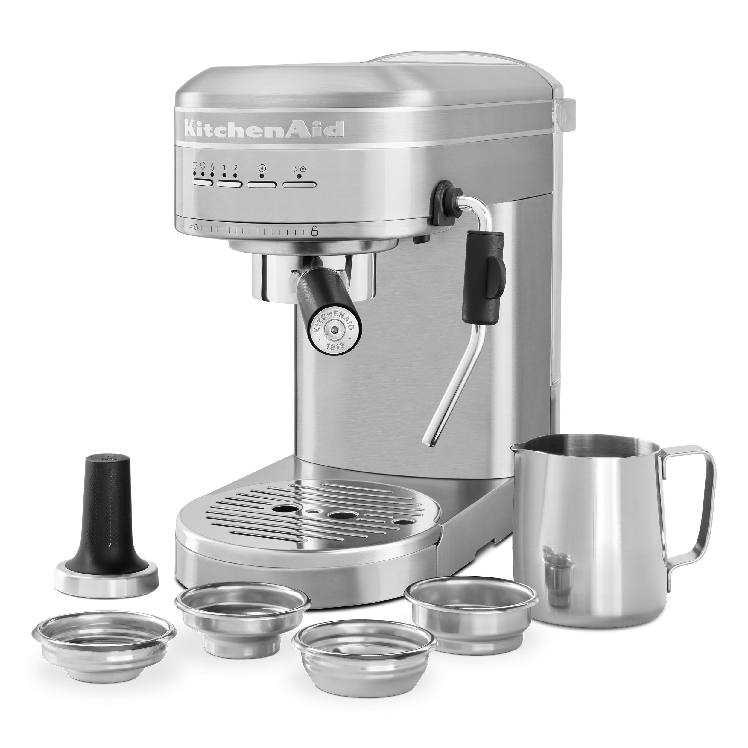 KitchenAid Metal Semi-Automatic Espresso Machine, Brushed Stainless Steel, KES6503